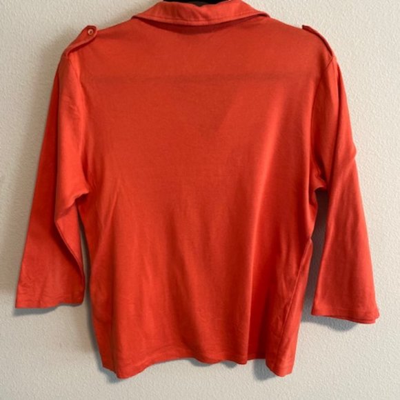 Military Faconnable V-Neck Blouse - Picture 3 of 5